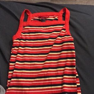 Red stripped top